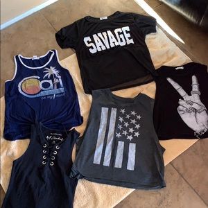 5 shirts xs/s sold all together!